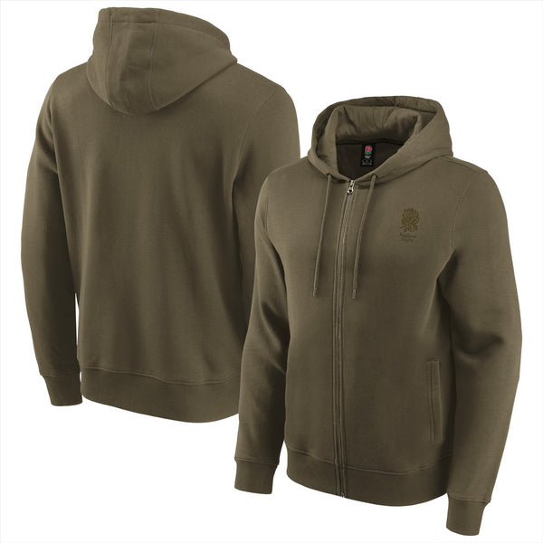 England Rugby Graphic Hoodie Men's Khaki Small Logo