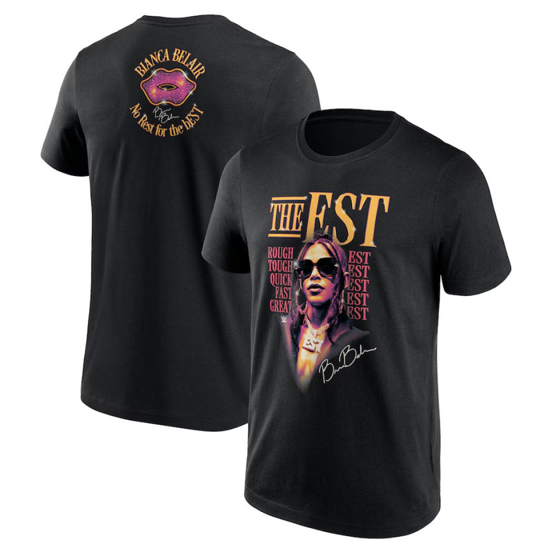 WWE Men's Graphic T-Shirt Bianca Belair Black Top