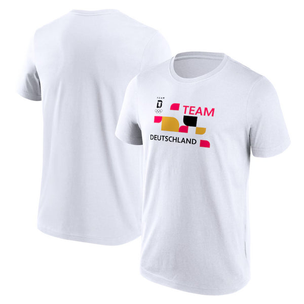Team D Olympics T-Shirt Men's White Hometown Graphic Top