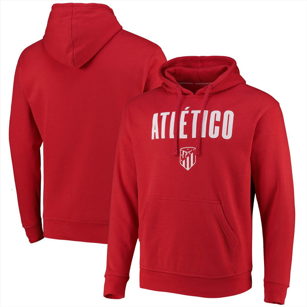 Atletico Madrid Red Hoodie Football Logo Hoodie