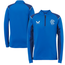 Rangers Football 1/4 Zip Castore Kid's Mid-Layer Blue Top