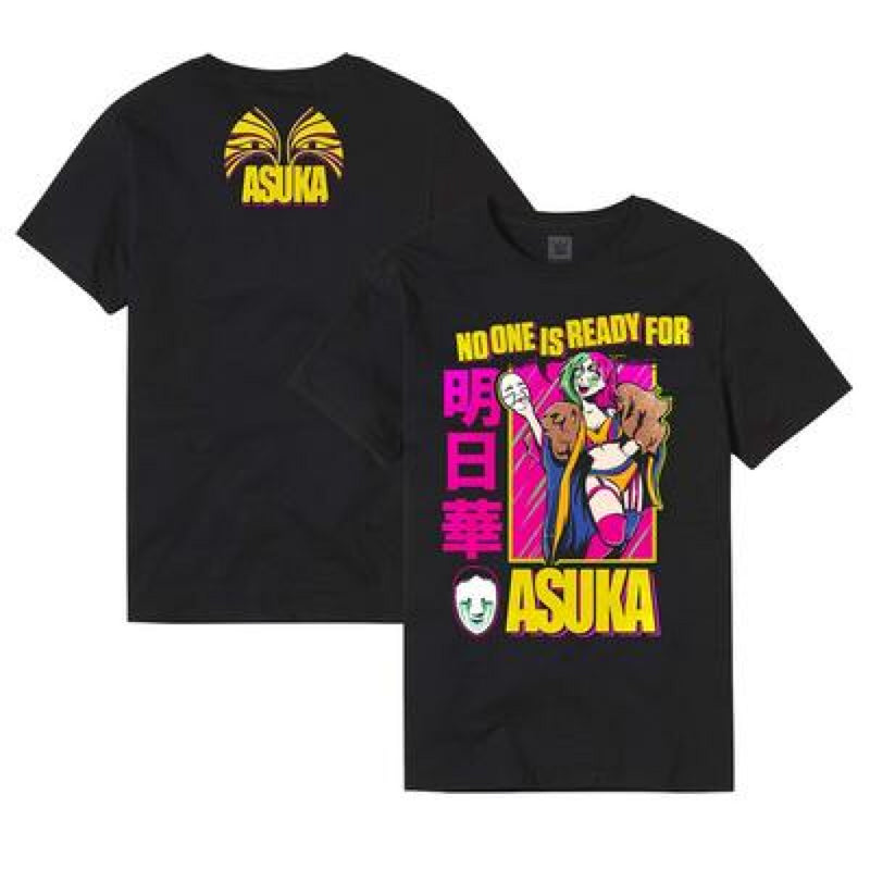 Asuka Black Men's T-Shirt WWE No One Is Ready Graphic Top
