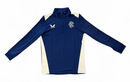 Men's Rangers FC Top Castore Football 1/4 Zip Midlayer Tee - New