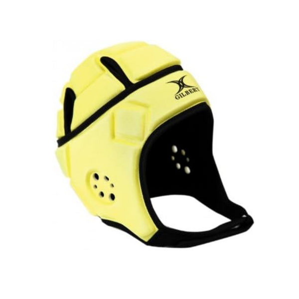 Gilbert Rugby Scrum Cap Yellow And Black Headguard