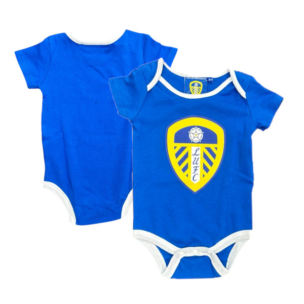 Leeds United Babygrow Football Blue/Yellow Sleepsuit