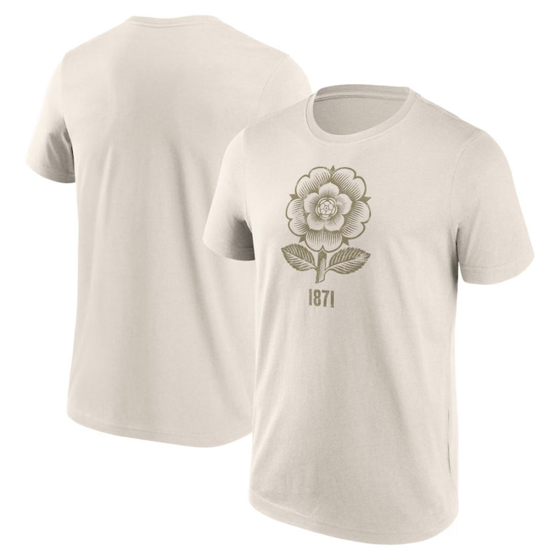 England Rugby Men's T-Shirt Cream Distressed Heritage T-Shirt