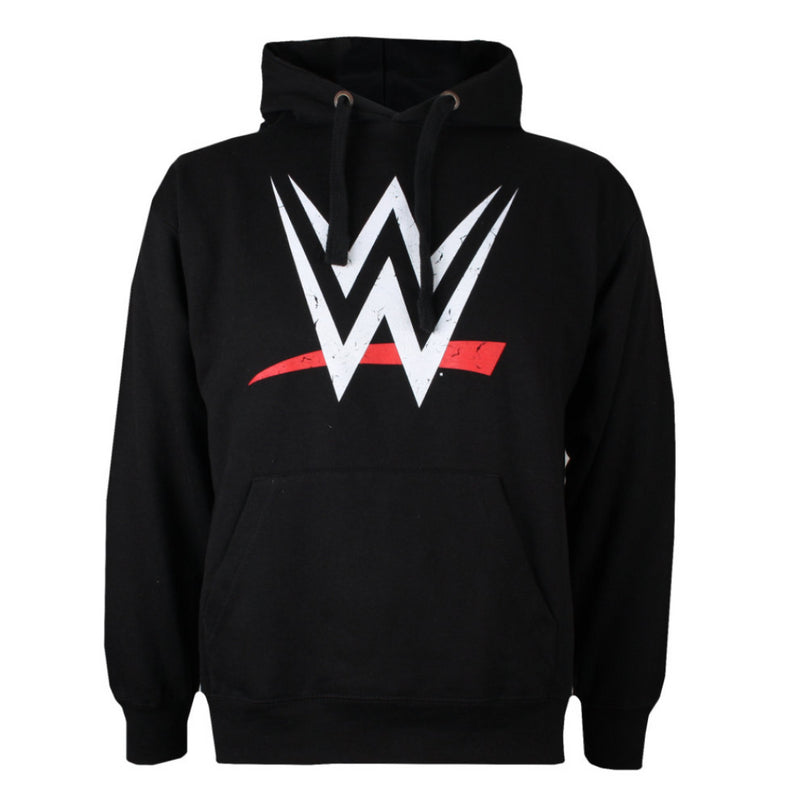 WWE Wrestling Men's Hoodie Logo Black Pullover Top