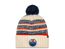 Edmonton Oilers Bobble Hat Adult Natural 47 Brand NHL Ice Hockey Hat