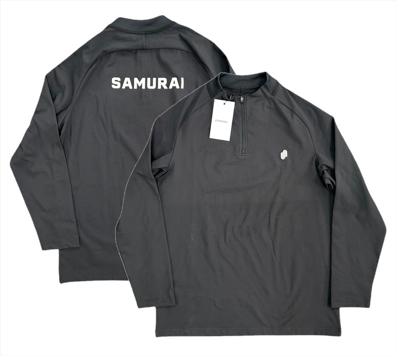 Samurai 1/4 Zip Top Men's Rugby Training Black Top