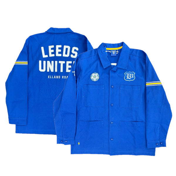 Leeds United Men's Jacket Football LU Blue Varsity Jacket