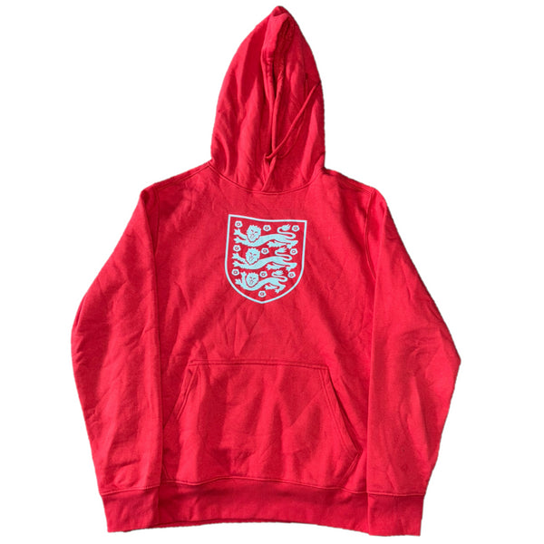 England Football Men's Hoodie Mono Logo Graphic Red Top
