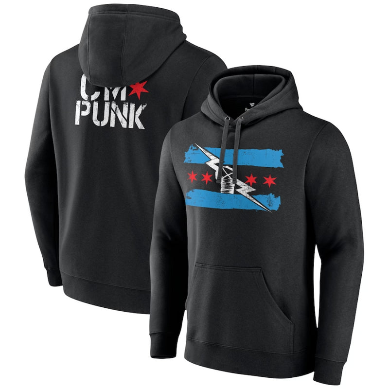 WWE CM Punk Hoodie Men's Black Return Of CM Punk Hoodie