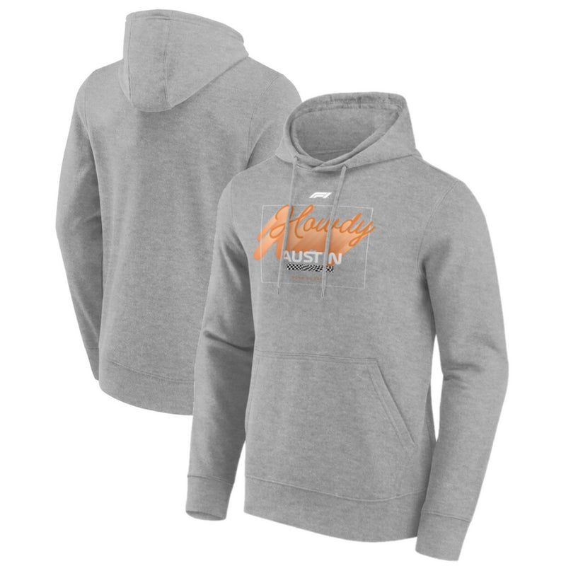 Formula 1 Men's Hoodie Grey F1 Austin Howdy Graphic Hoodie