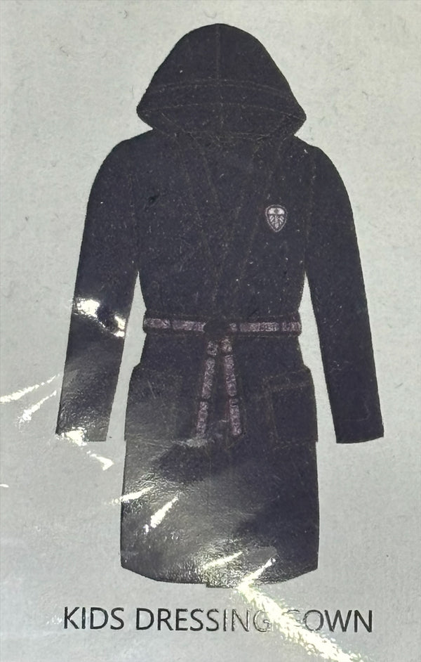 Leeds United Dressing Gown Kid's Football Navy Dressing Gown