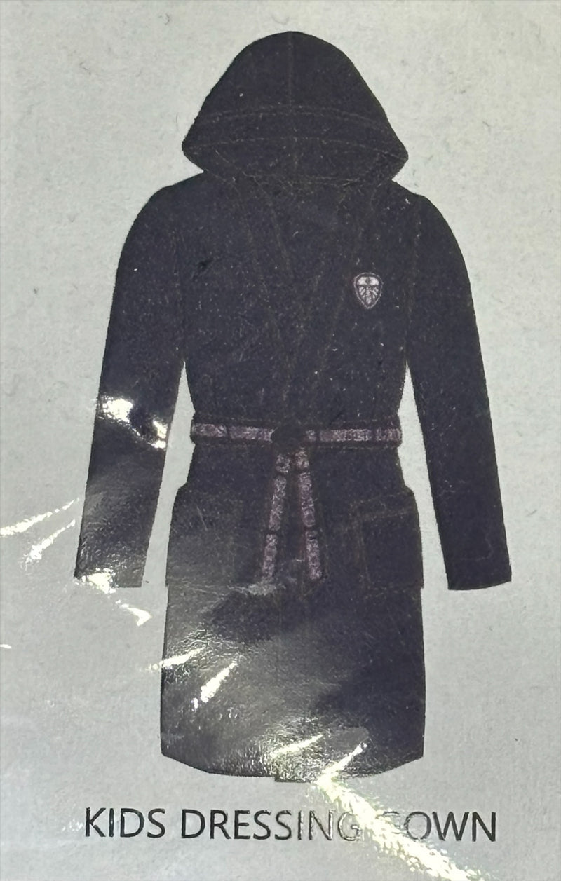 Leeds United Dressing Gown Kid's Football Navy Dressing Gown