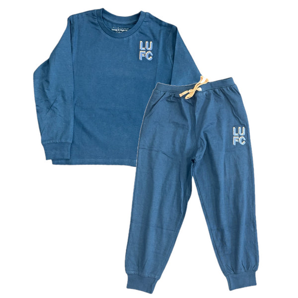 Leeds United Girls Pyjamas Football LUFC Text PJ Set