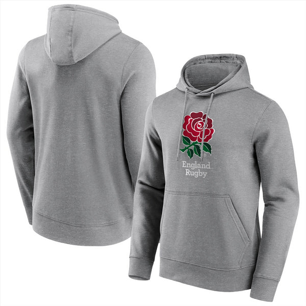 England Rugby Men's Hoodie Grey Logo Top