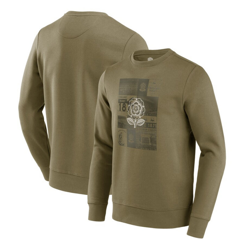 England Rugby Men's Sweatshirt Collage Graphic Sweatshirt
