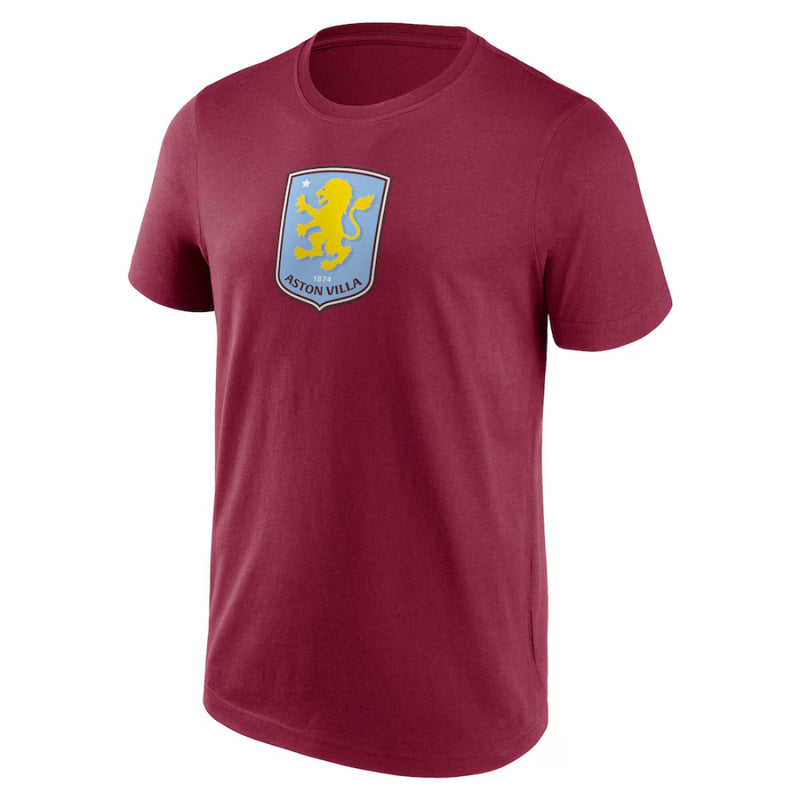 Aston Villa Men's T-Shirt Football Primary Logo Graphic Top