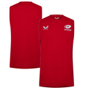 Saracens Men's Rugby Vest Castore Pro Players Red Tank Top