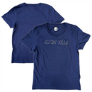 Aston Villa Football T-Shirt Women's Navy Top
