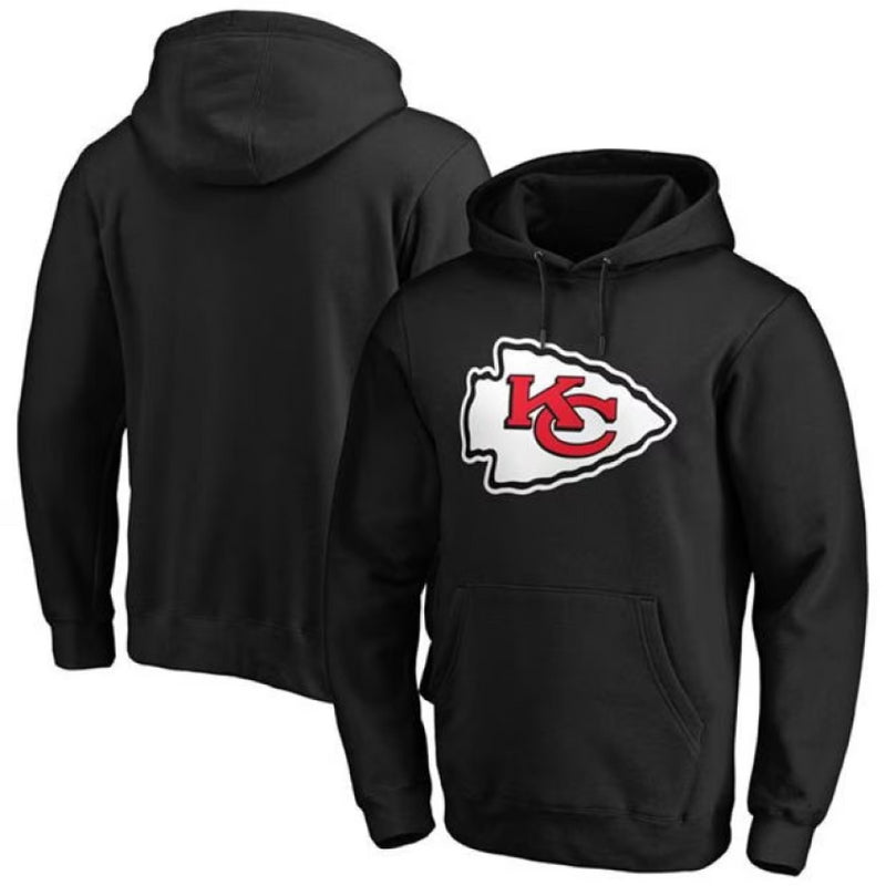 Kansas City Chiefs Hoodie Men's NFL Black Logo Top