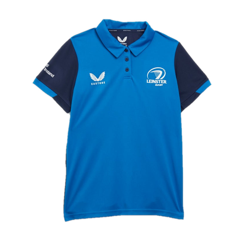 Leinster Rugby Women's Polo Castore Blue Travel Polo Shirt