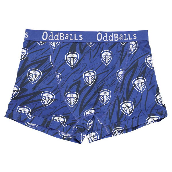 Leeds United Football Blue Boxers Kid's Oddballs Logo Pants