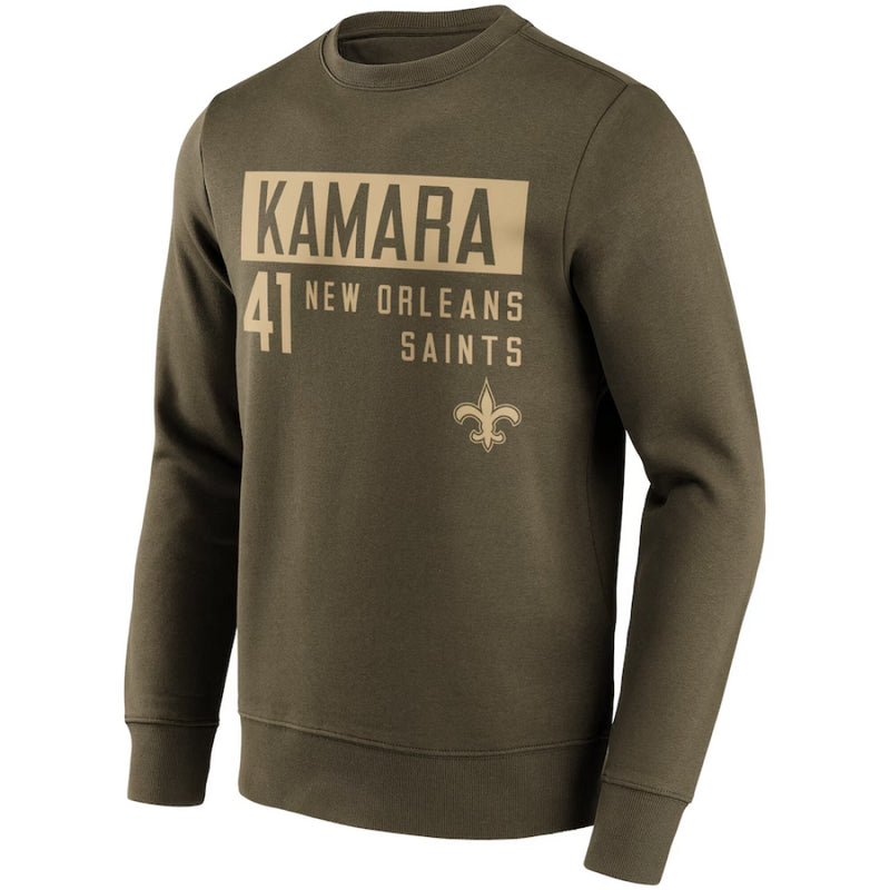 New Orleans Saints Sweatshirt Men's NFL Alvin Kamara N&N Top
