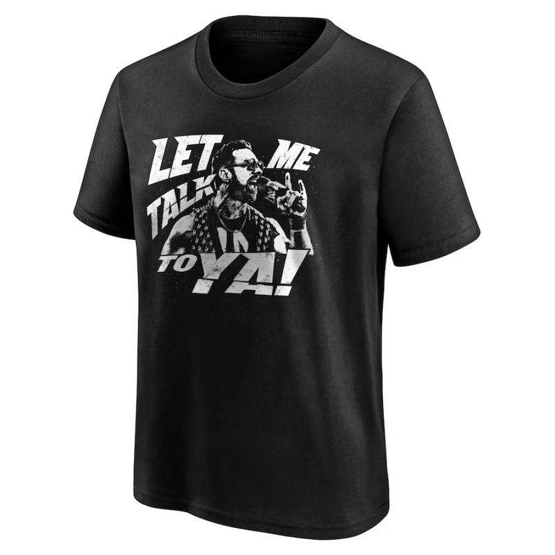 LA Knight WWE T-Shirt Kid's Black Let Me Talk To Ya! Top