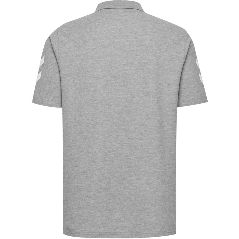 Hummel GO Cotton Polo Grey Short Sleeve Football Polo Shirt