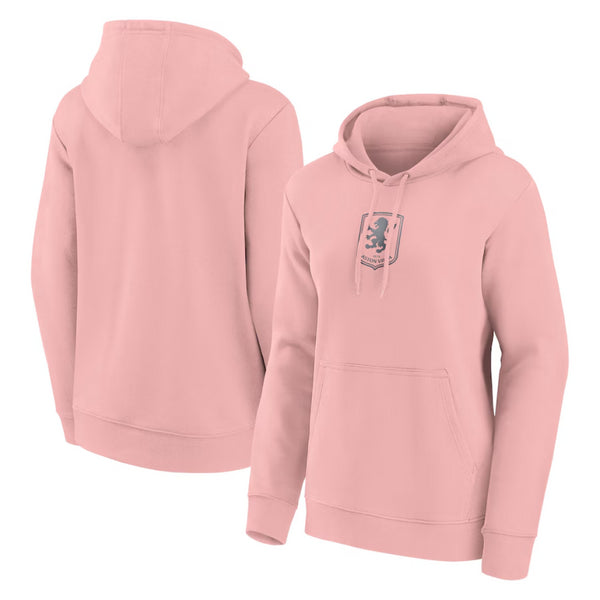Aston Villa Women's Hoodie Football Pink Mono Logo Hoodie
