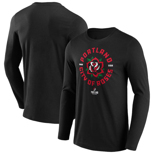 Portland Trail Blazers T-Shirt Men's NBA City of Roses LS Top