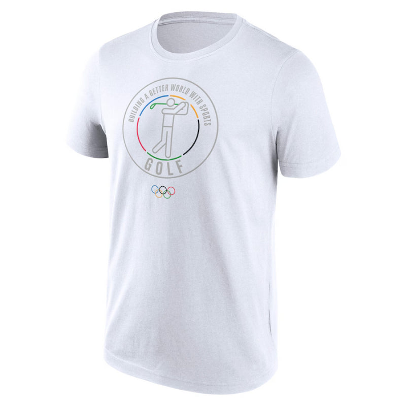 Olympics Collection Men's T-Shirt White Golf Pictogram Top