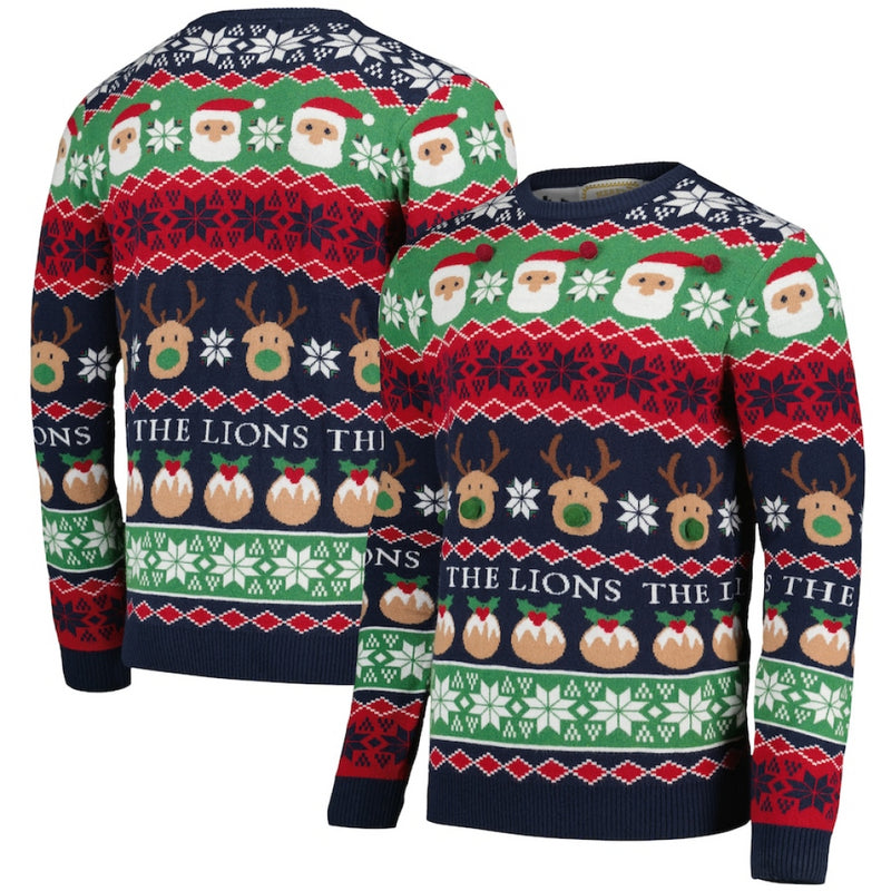 British & Irish Lions Christmas Jumper Men's Rugby Festive Top