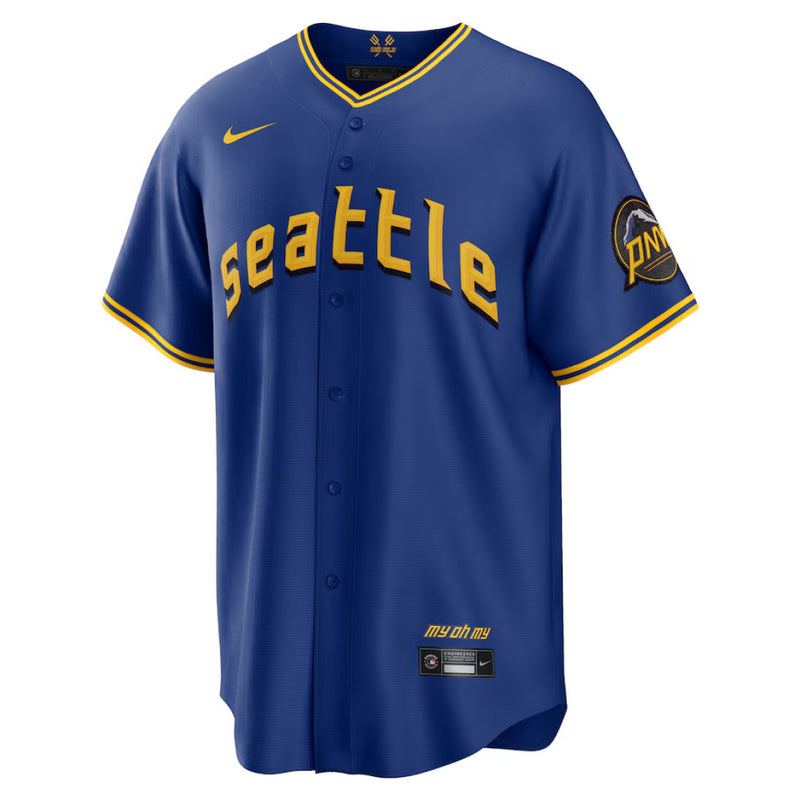 Seattle Mariners Blue Jersey Nike MLB City Connect Men's Jersey