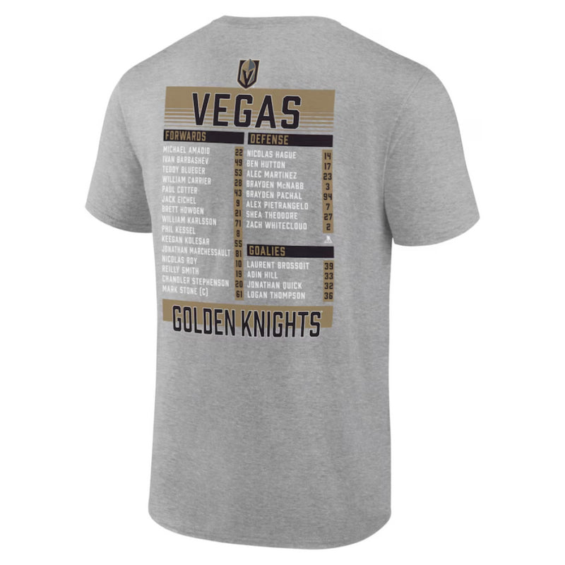 Vegas Golden Knights T-Shirt Men's NHL Champions Roster Top