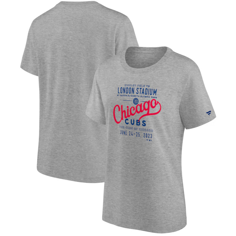 Chicago Cubs Women's T-Shirt MLB Wrigley Field To London Top