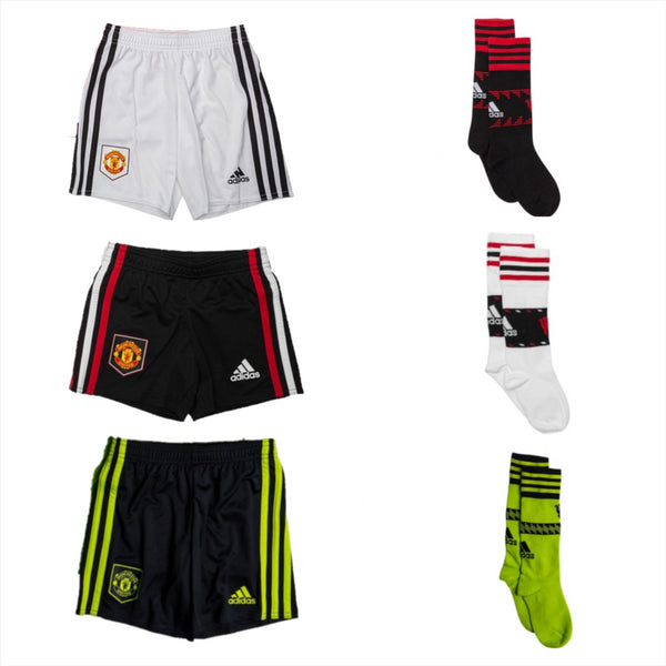 Manchester United Football Kit adidas Kid's Mini Shorts and Socks Set