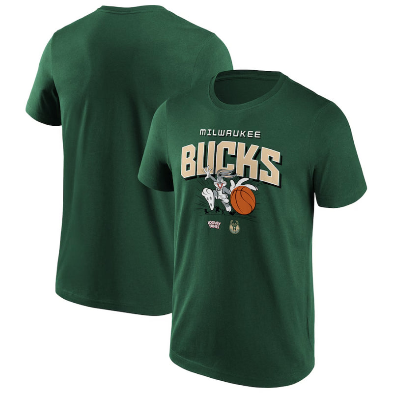 Milwaukee Bucks Men's T-Shirt NBA Looney Tunes Bugs Bunny T-Shirt