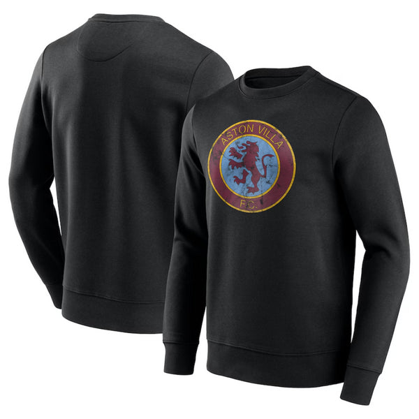 Aston Villa Men's Graphic Sweatshirt Football Retro Logo Top