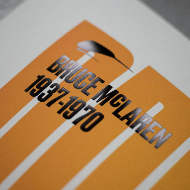 Bruce McLaren F1 Poster Papaya Spa Francorchamps Circuit 1968