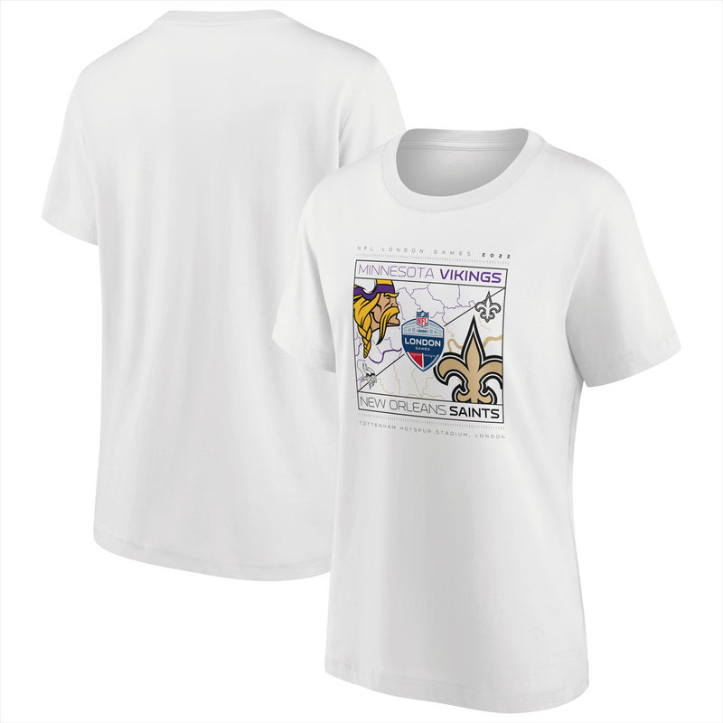 Saints Vs Vikings Women's T-Shirt NFL London Games 2022 Top