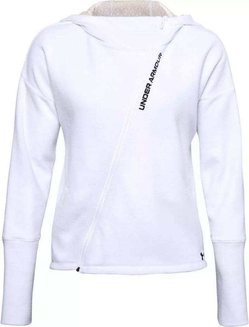 Under Armour Women's Hoodie White Recover FZ Fleece Hoodie
