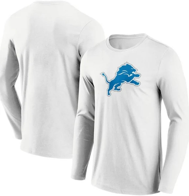 Detroit Lions LS T-Shirt Men's NFL Secondary Colour Logo Top