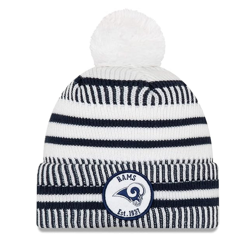 Los Angeles Rams Beanie New Era NFL White Knit Bobble Hat