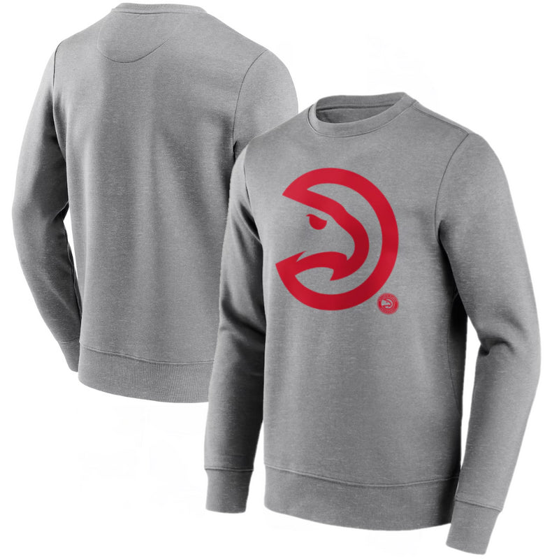 Atlanta Hawks Men's Sweatshirt NBA Grey Mono Logo Sweatshirt
