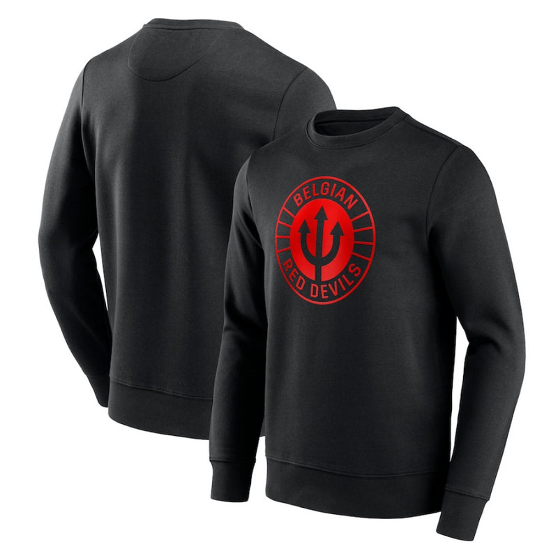 Belgium Men's Football Sweatshirt Red Devils Graphic Sweatshirt