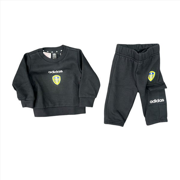 Leeds United Baby Bodysuit adidas Football Black Tracksuit