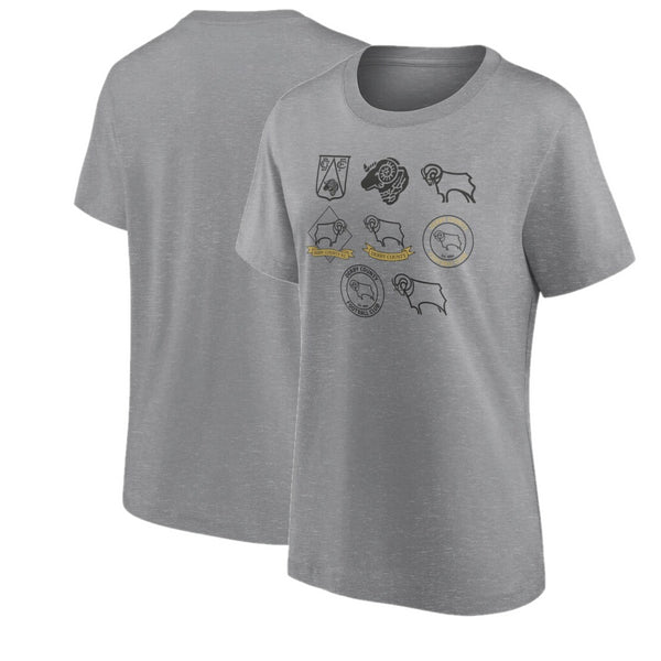 Derby County Women's Graphic T-Shirt Football True Classics Top
